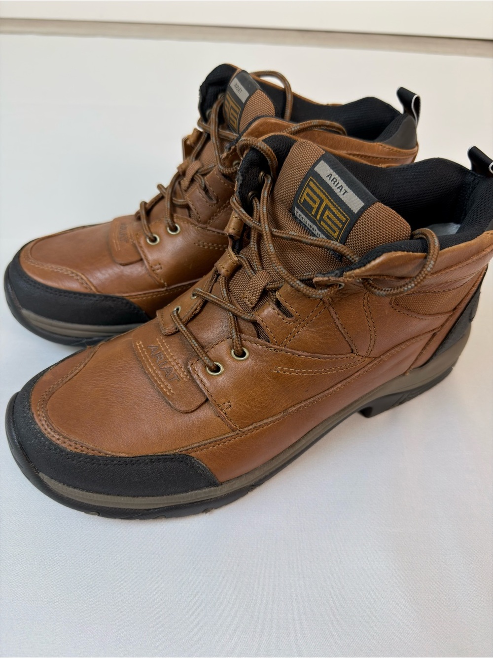 NWT Ariat Terrain ATS Leather Work Boots Men’s US 12D Brown Lace Up Hiking
